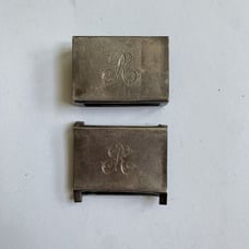 Vintage Sterling Silver Matchbox Holder Engraved R Pair of 2 23 grams