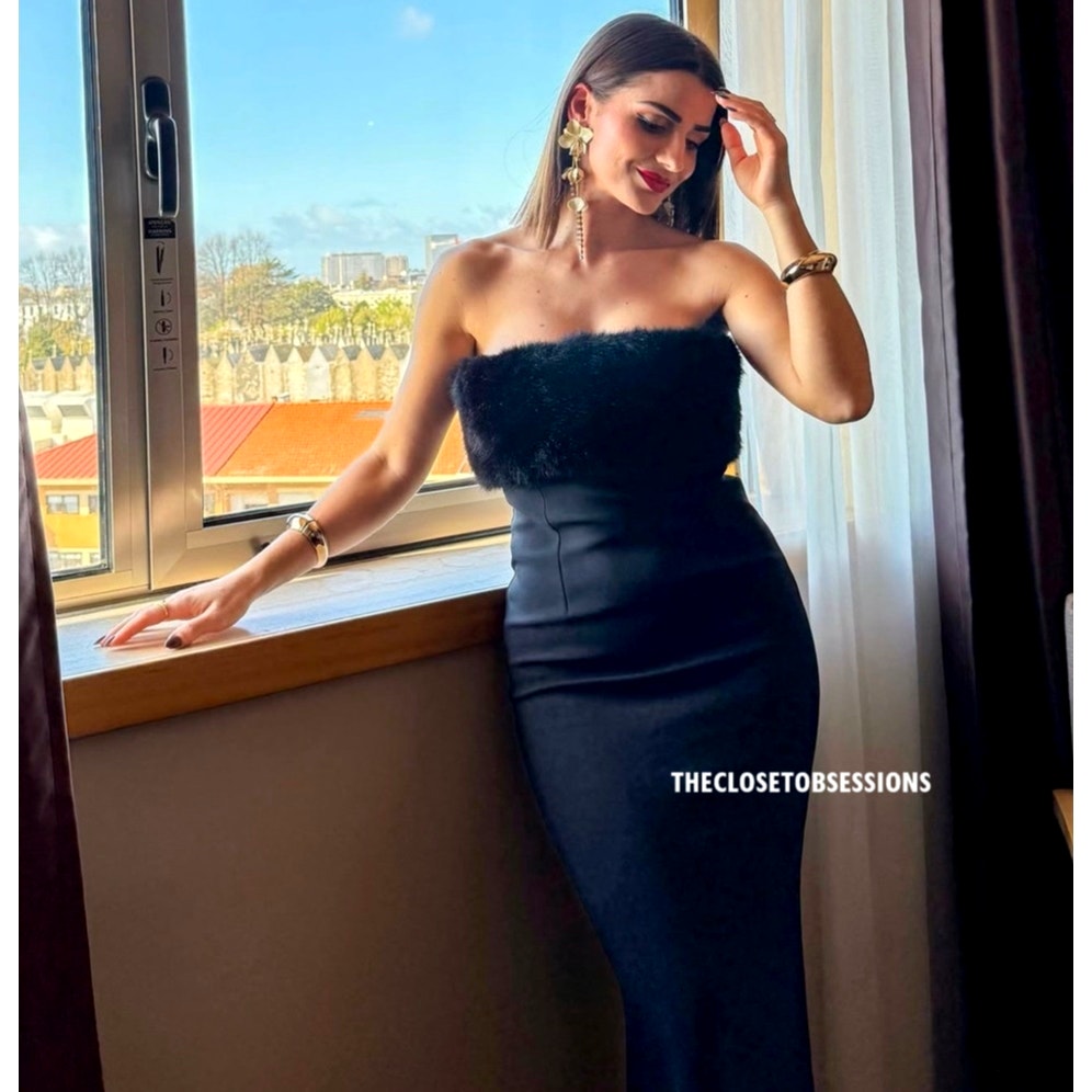 RARE!!! ZARA Strapless Midi Dress NWT
