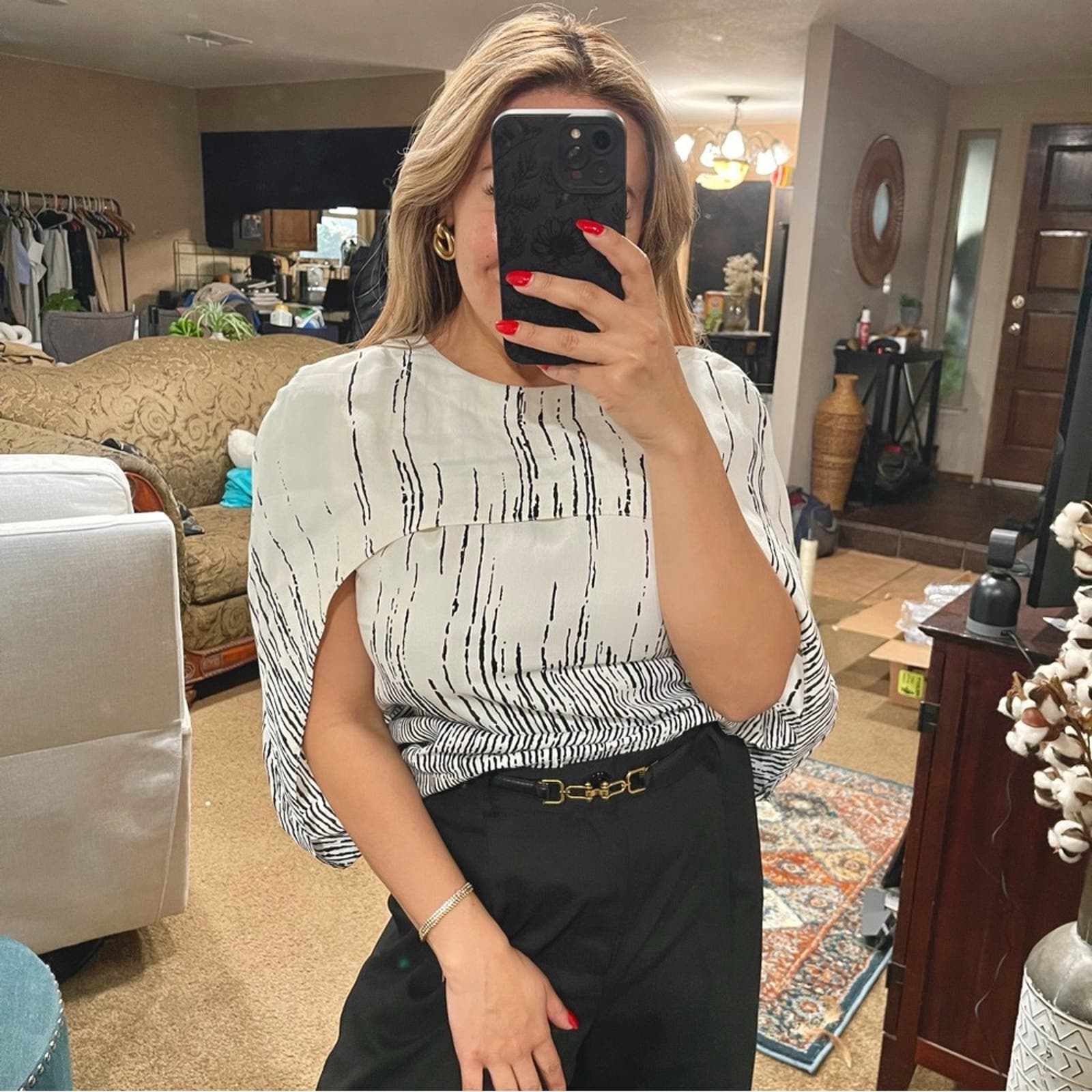 Balenciaga | Silk Cape Top Size: 34