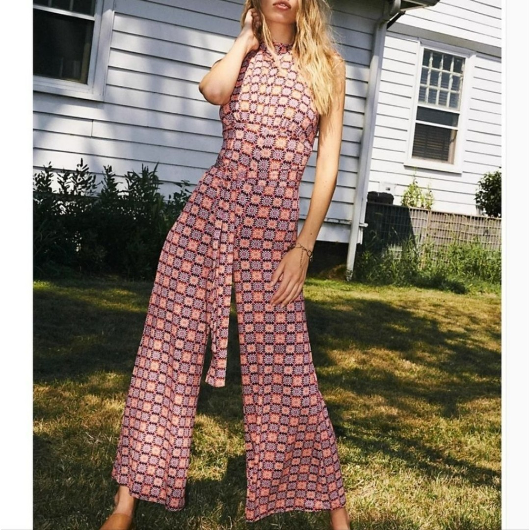 Free People Vibe Check one piece jumpsuit size L