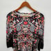 ALDOMARTINS Black Colorful Print Stretch Jersey Dress // M