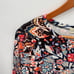 ALDOMARTINS Black Colorful Print Stretch Jersey Dress // M