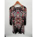 ALDOMARTINS Black Colorful Print Stretch Jersey Dress // M