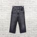 B SIDES Women's High Rise Cropped Relaxed leg denim Jeans washed black sz 25