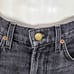 B SIDES Women's High Rise Cropped Relaxed leg denim Jeans washed black sz 25