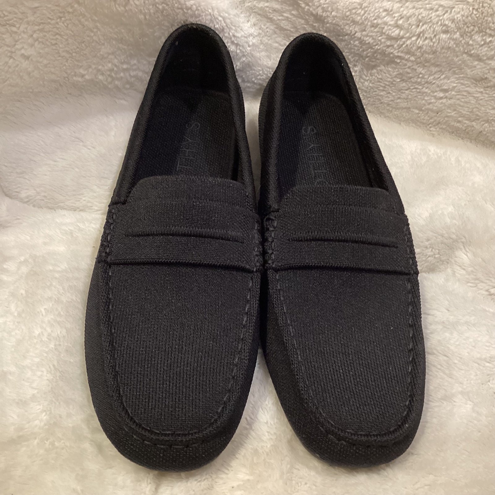 Rothy's The Driving Loafer Black Textile Casual Comfort Shoes Mens US 10 US 43.