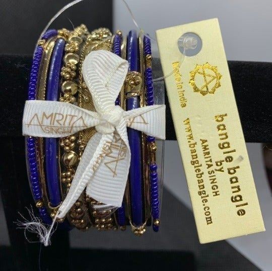 Amrita Singh Navy 10-pc Bangle Set