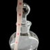 Clear Glass Decanter Silver Tone Band & Ball Stopper 28 oz. MCM Style Barware