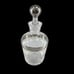 Clear Glass Decanter Silver Tone Band & Ball Stopper 28 oz. MCM Style Barware