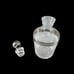 Clear Glass Decanter Silver Tone Band & Ball Stopper 28 oz. MCM Style Barware