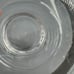 Clear Glass Decanter Silver Tone Band & Ball Stopper 28 oz. MCM Style Barware