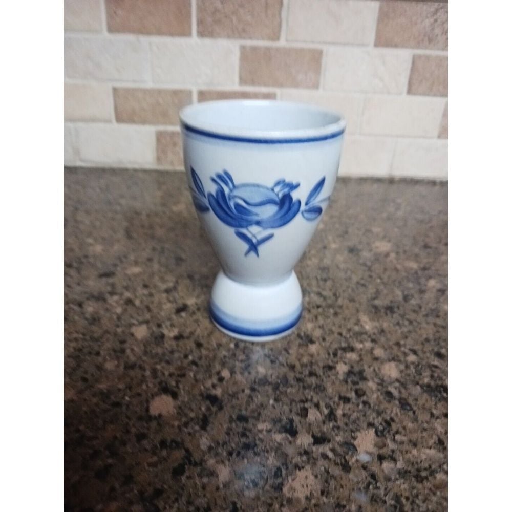 Blue Rose Double Egg Cup by Arabia of Finland