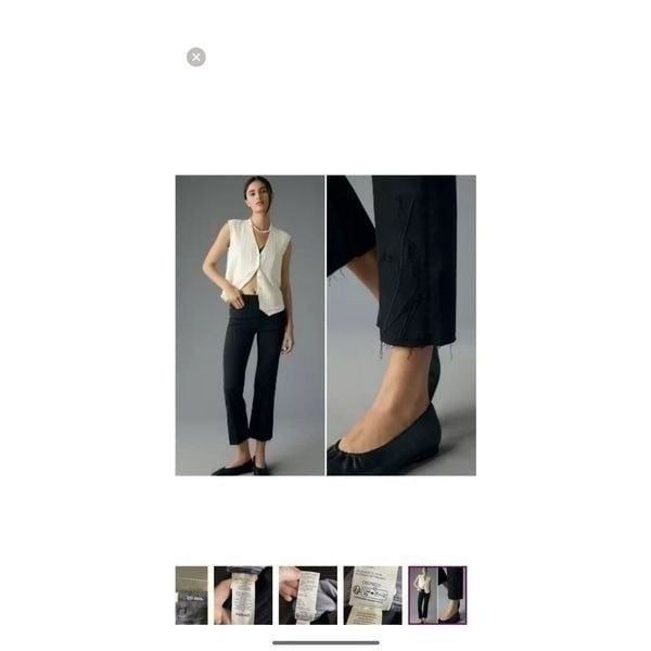 Pilcro by Anthropologie - the Yaya cropped embroidered floral trousers - 32 Tall