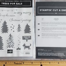 HTF Rare Stampin Up Trees for Sale set with Tree Lot dies
