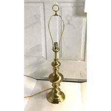 Stiffel Heavy Satin Brass Vintage 33 inch Table Lamp