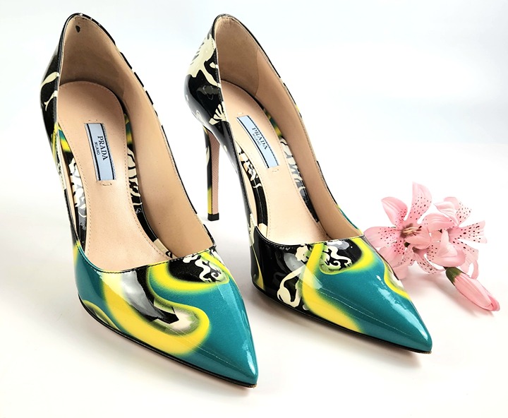 Prada - Leather Multicolor Pumps - Size 38 - Made in Italy - Excellent Condition