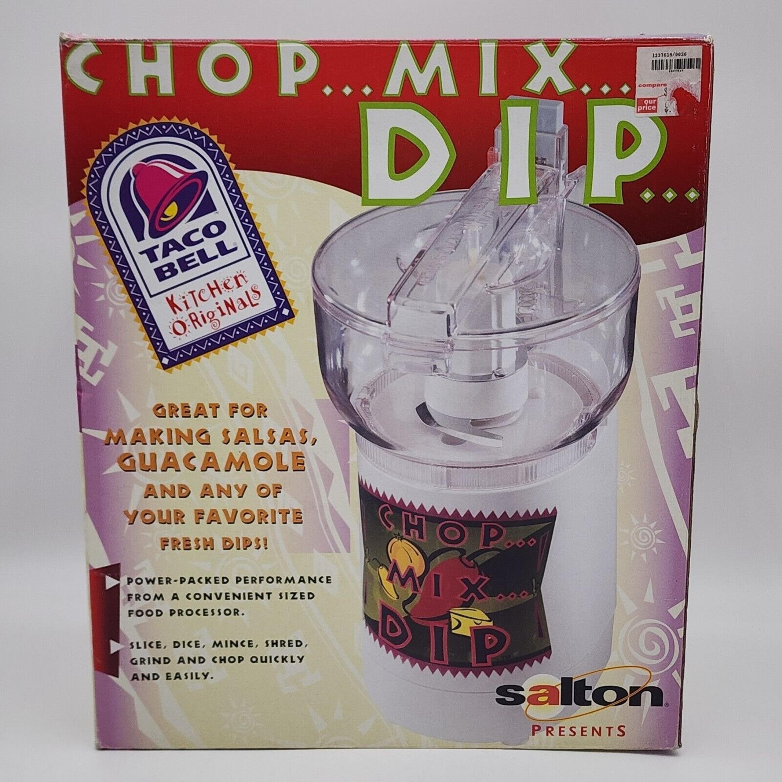 Vintage Taco Bell Food Processor By Salton Chop Mix Dip New Open Box