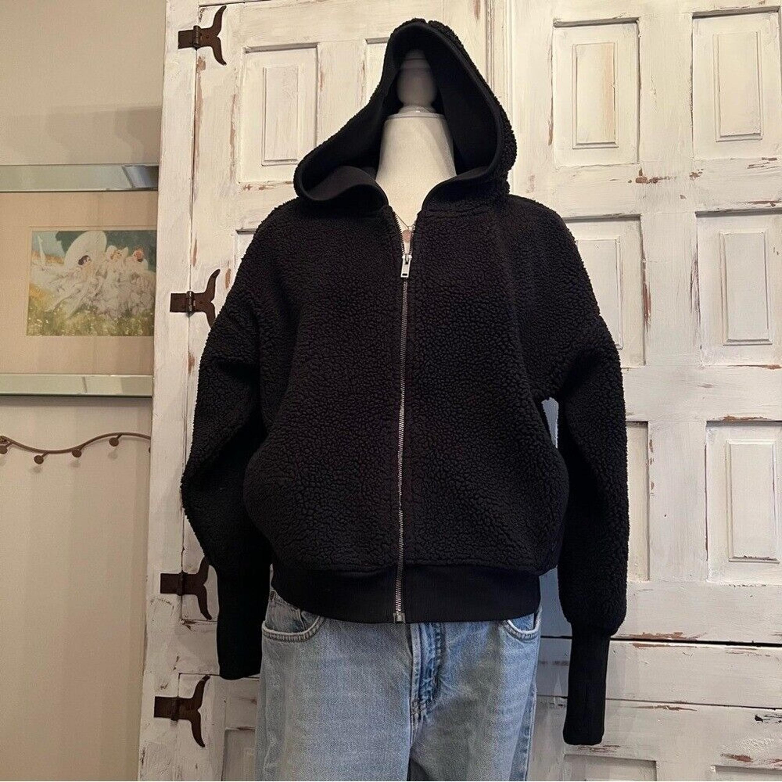 Cozy Black Sherpa Hoodie