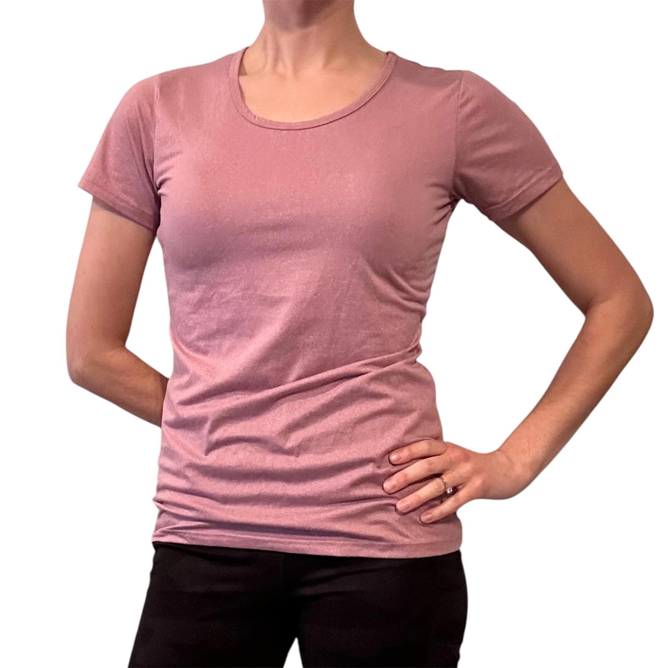 32 Degrees Cool Heather Pink Short Sleeve Scoop Neck Active T-Shirt Size Small