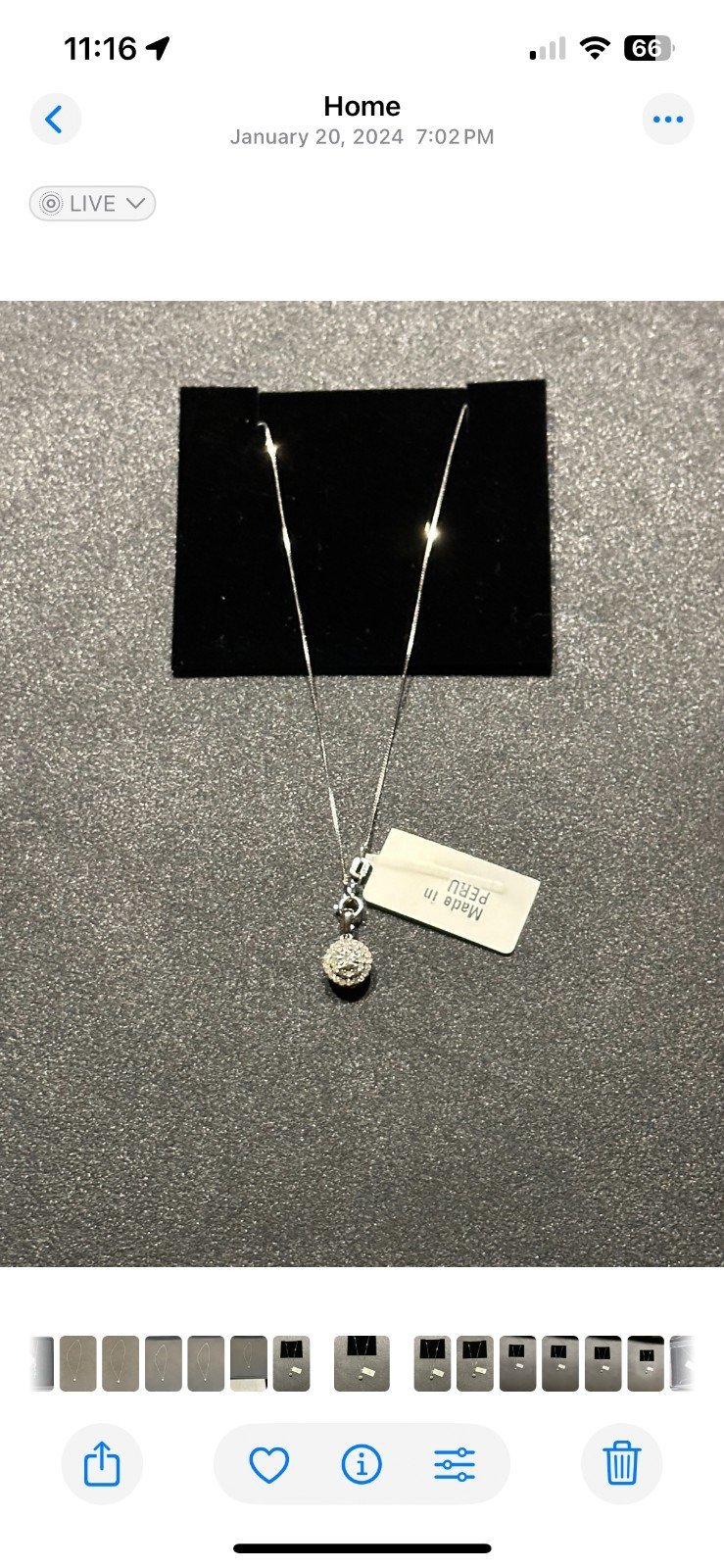 NWT 1/4th ct. Diamond necklace on an 18 inch 10k white gold box chain from Kay