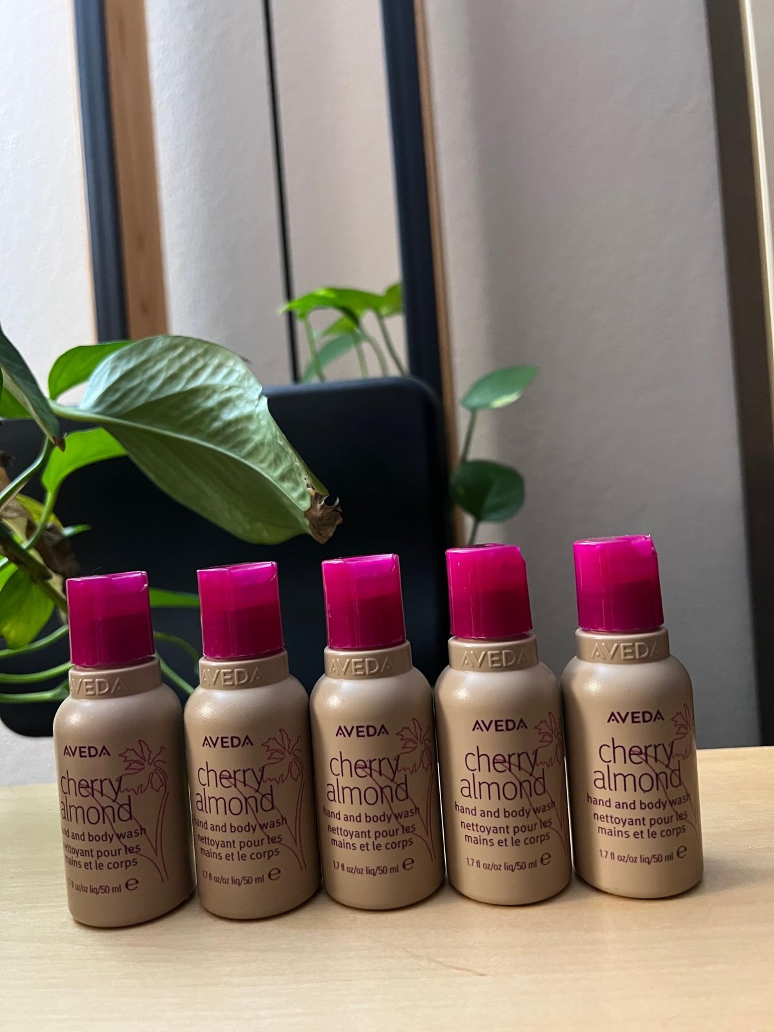 cherry almond hand and body wash travel size 50ml*5 - Aveda