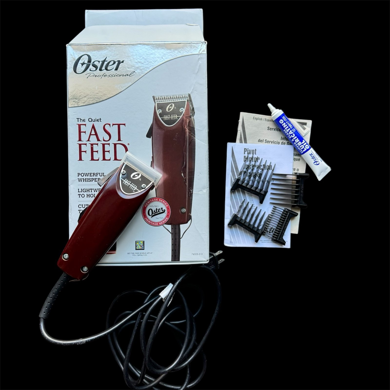 Oster Professional the Quiet Fast Feed Clipper #76023-510 (the Quiet - Red)