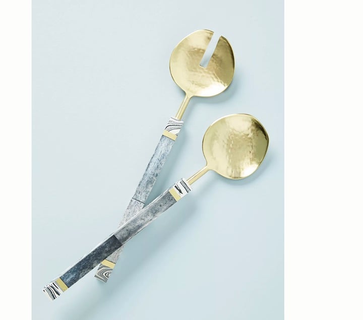 Evie Serving Hipster Hippie Artsy Chic Fancy Classy Classic Utensils, Set of 2