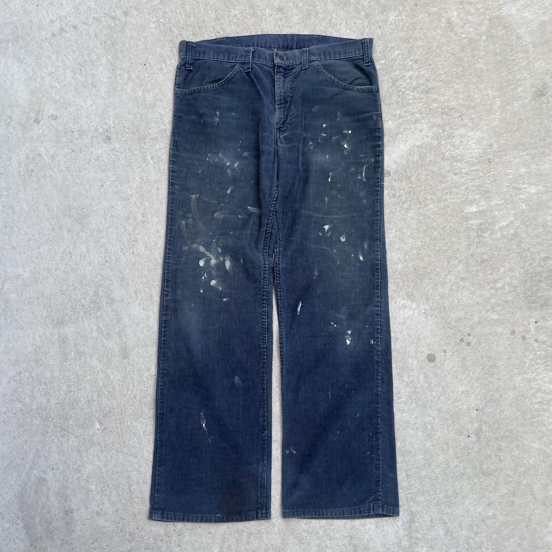 80s USA-made Levi's 519 Paint Corduroy Flare Pants, Size 42