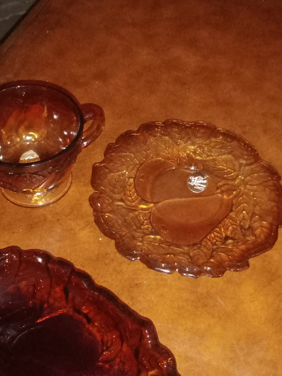 Amber Tiara tea sets