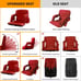 20'' Heated Seat Foldable Stadium Chair Camping Chair for Outdoor Sport Events