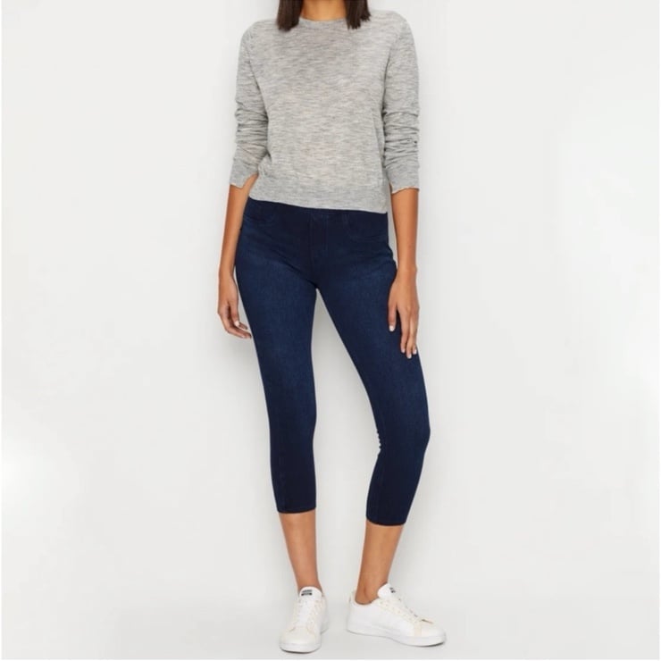 Spanx Cropped Jeanish Leggings in Twilight Rinse Size Small Petite