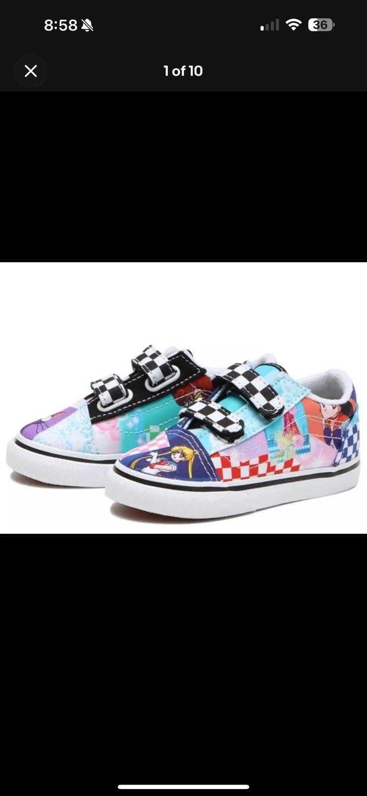 Vans x Sailor Moon Old Skool V Baby Sneakers | Toddler Size 7 | Limited Edition