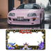 Brand New Universal 2PCS Anime Yu-Gi-Oh ABS Plastic Black License Plate Frame