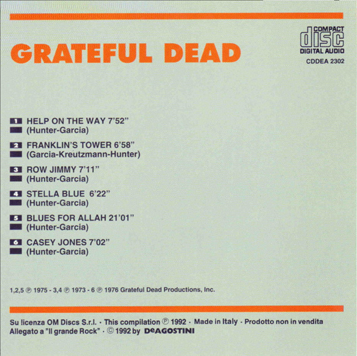 The Grateful Dead – Grateful Dead (1992) DeAgostini – CDDEA 2302 CD brand new