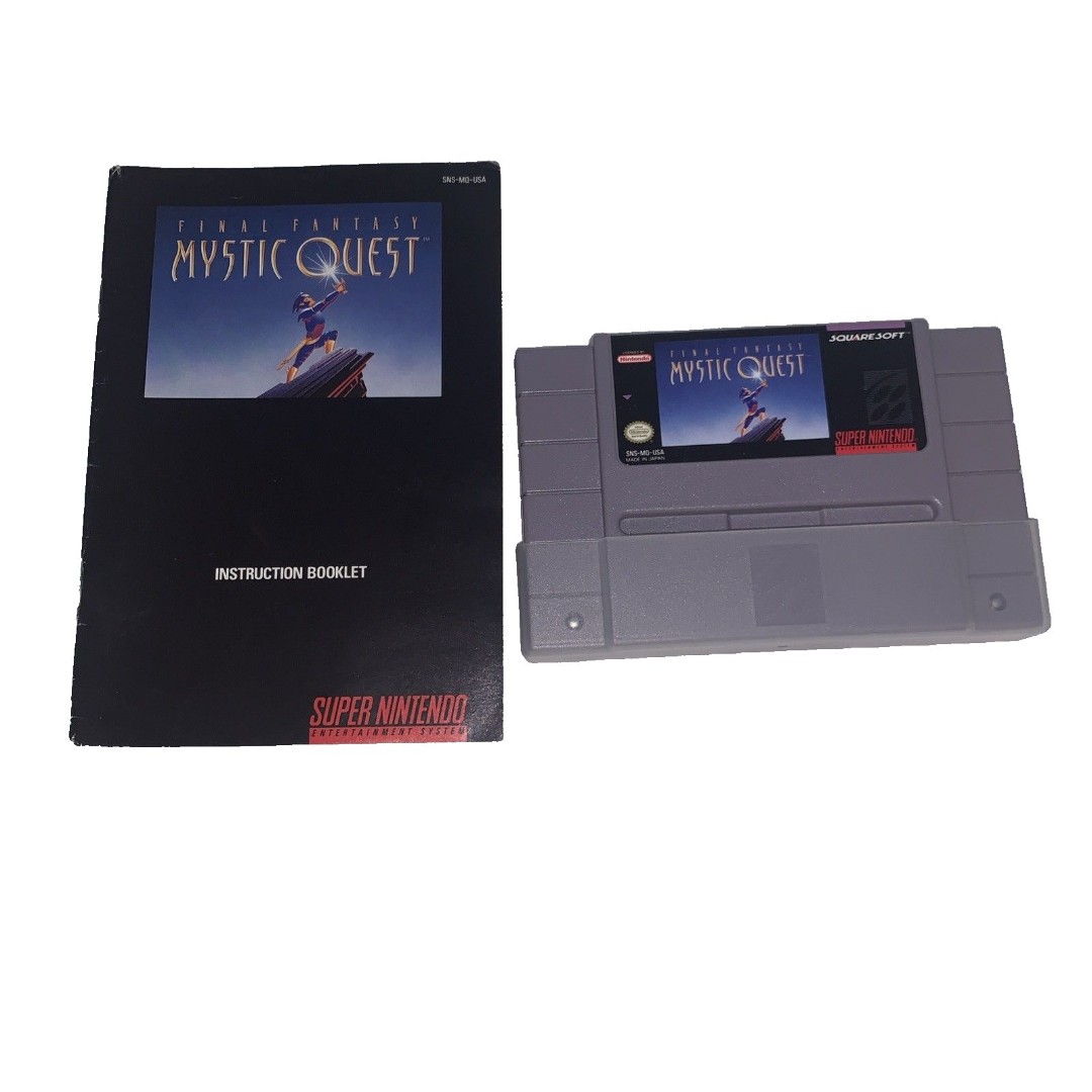 vintage video game Super Nintendo SNES Final Fantasy Mystic Quest CIB /booklet