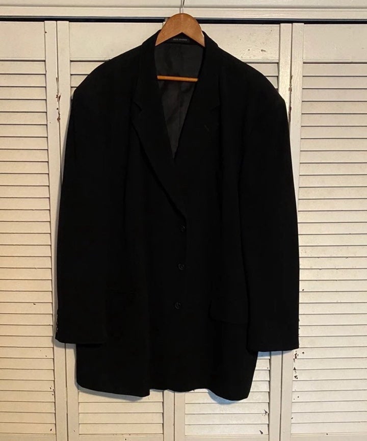 Black Textured Dress Sport Jacket By Bill Robin Son