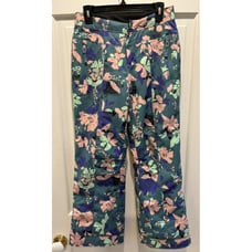 Obermeyer Teen Girl Brooke Snow Pants Sz L (14 16) Floral Outdoors Pockets