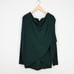 NWT Athleta Puruna Wrap Oversized Drapey Sweatshirt Dark Forest Green Size XS