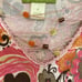 Sigrid Olsen Floral Knit Stretch Top MultiColor Beaded String V-Neck EUC Sz Med