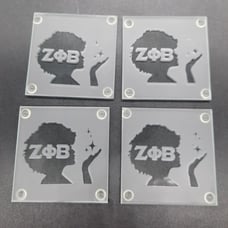 Zeta Phi Beta coasters
