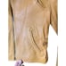Vintage earl jeans mustard yellow biker core leather jacket sz S
