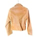Vintage earl jeans mustard yellow biker core leather jacket sz S