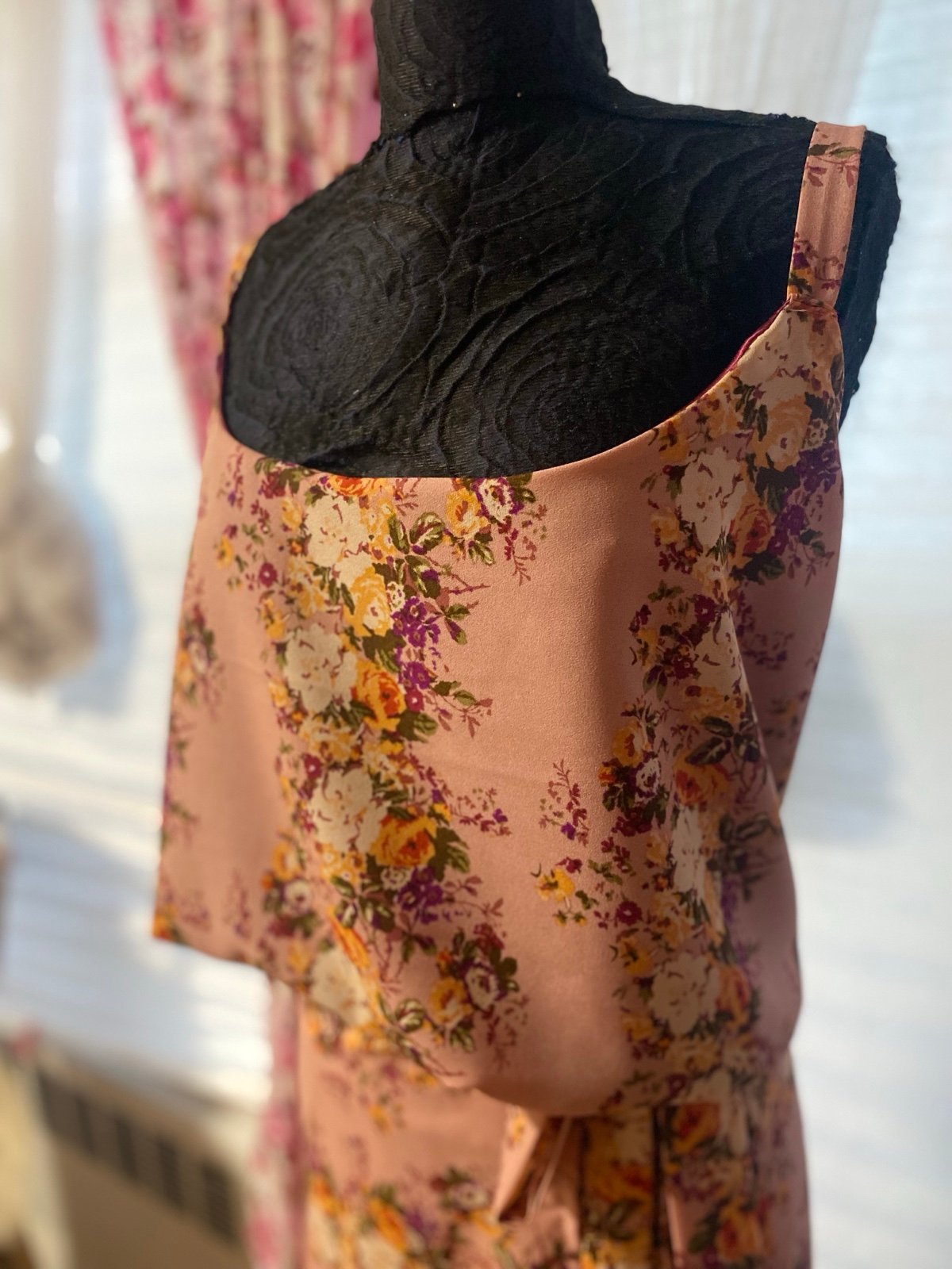 Floral Wrap Skirt with Camisole