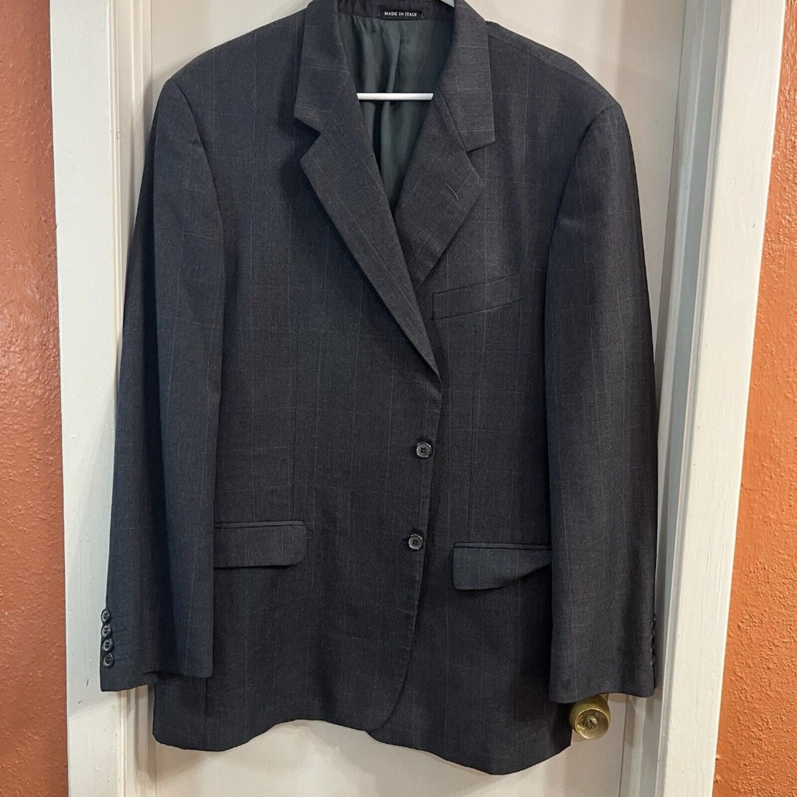 Giorgio Fellini Men's Blazer Sport Coat Suit Top Black Lined Jacket Vintage