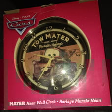 Disney Pixar Cars Tow mater neon clock