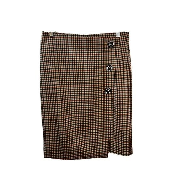 Ann Taylor Plaid Tweed A-Line Skirt Size 6P NEW