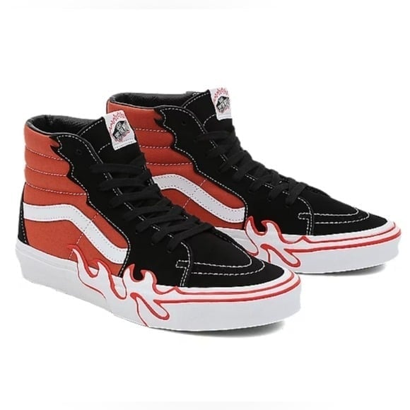 VANS Flame SK8-HI Burnt Orange men's size 12 New in Box!