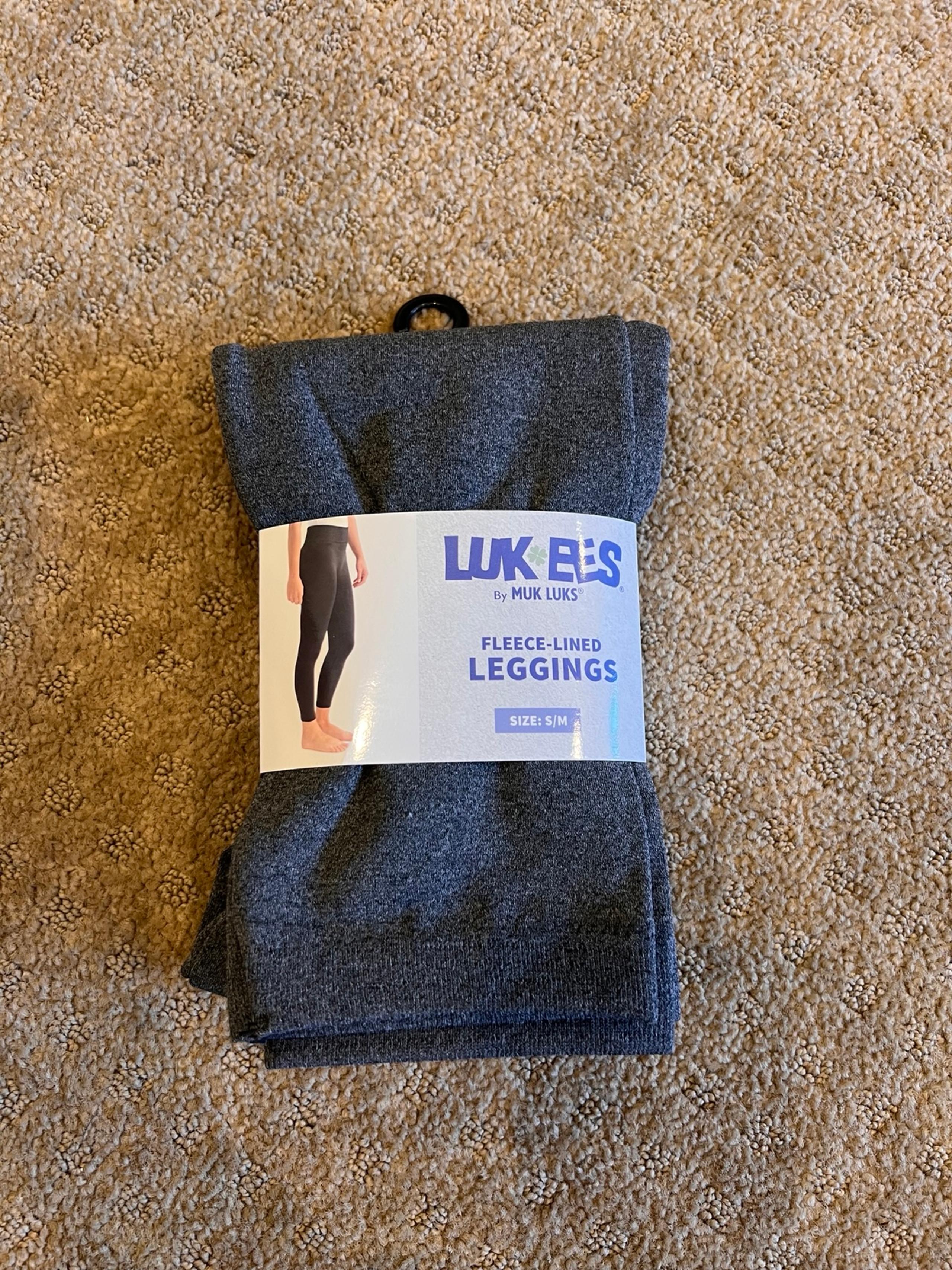 Muk Luks women’s grey fleece lined leggings size small medium NWT summer casual