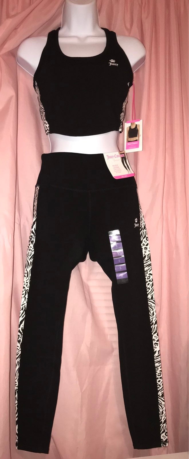 Juicy Couture leopard leggings set