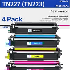 TN227 High Yield Toner Cartridge 4 PACK